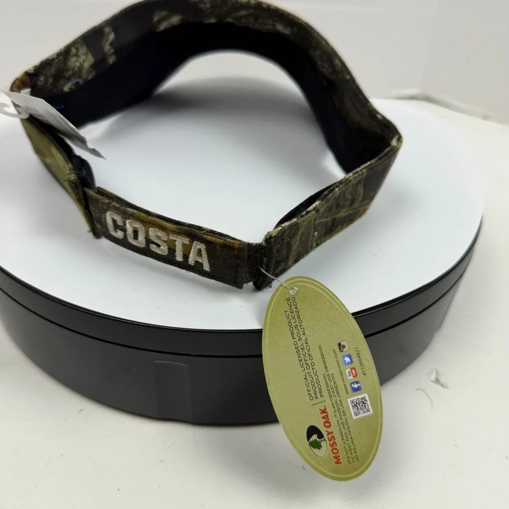 Costa Del Mar Mossy Oak Camo Cotton Visor Adjustable Fishing Hat HA15 15C New